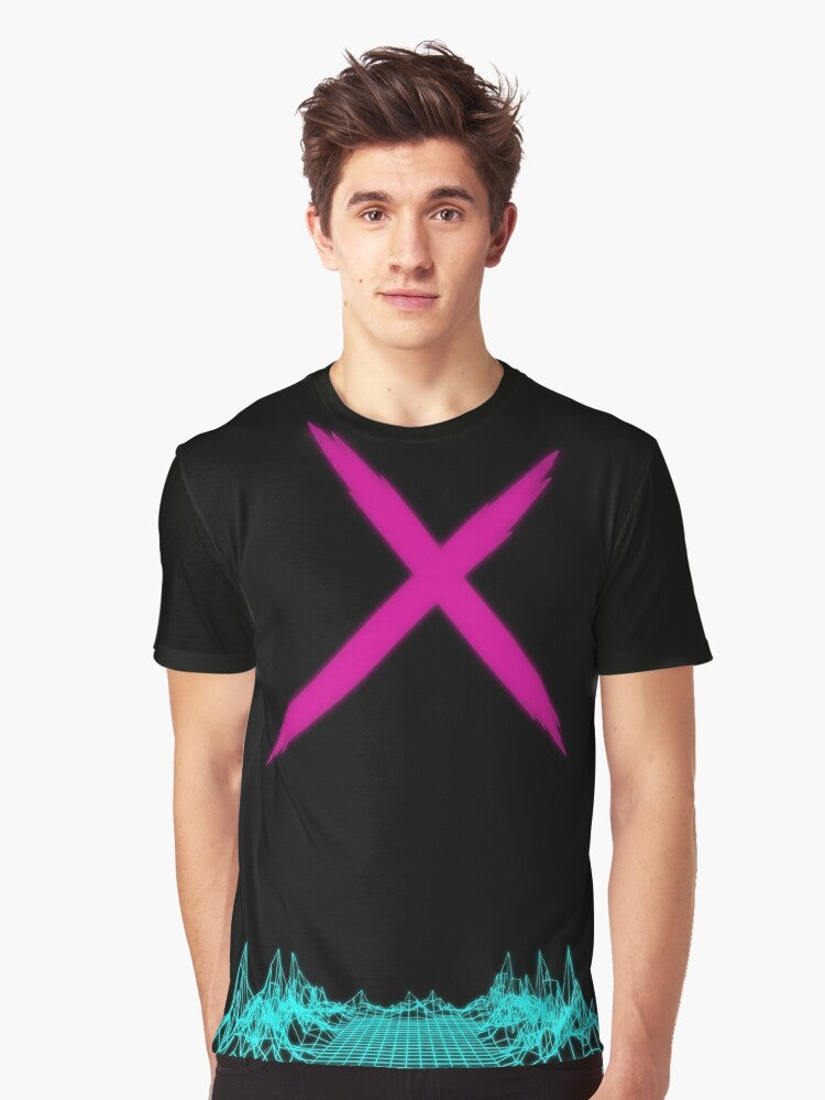 Neon Nights Trickster Graphic T-Shirt for Dead by Daylight Fans - Men