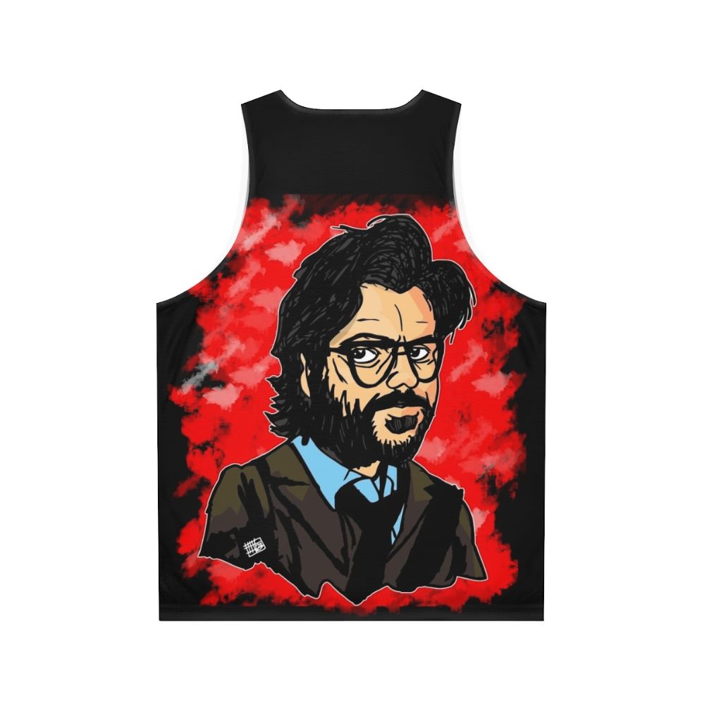 Professor from Money Heist Unisex Tank Top - Back