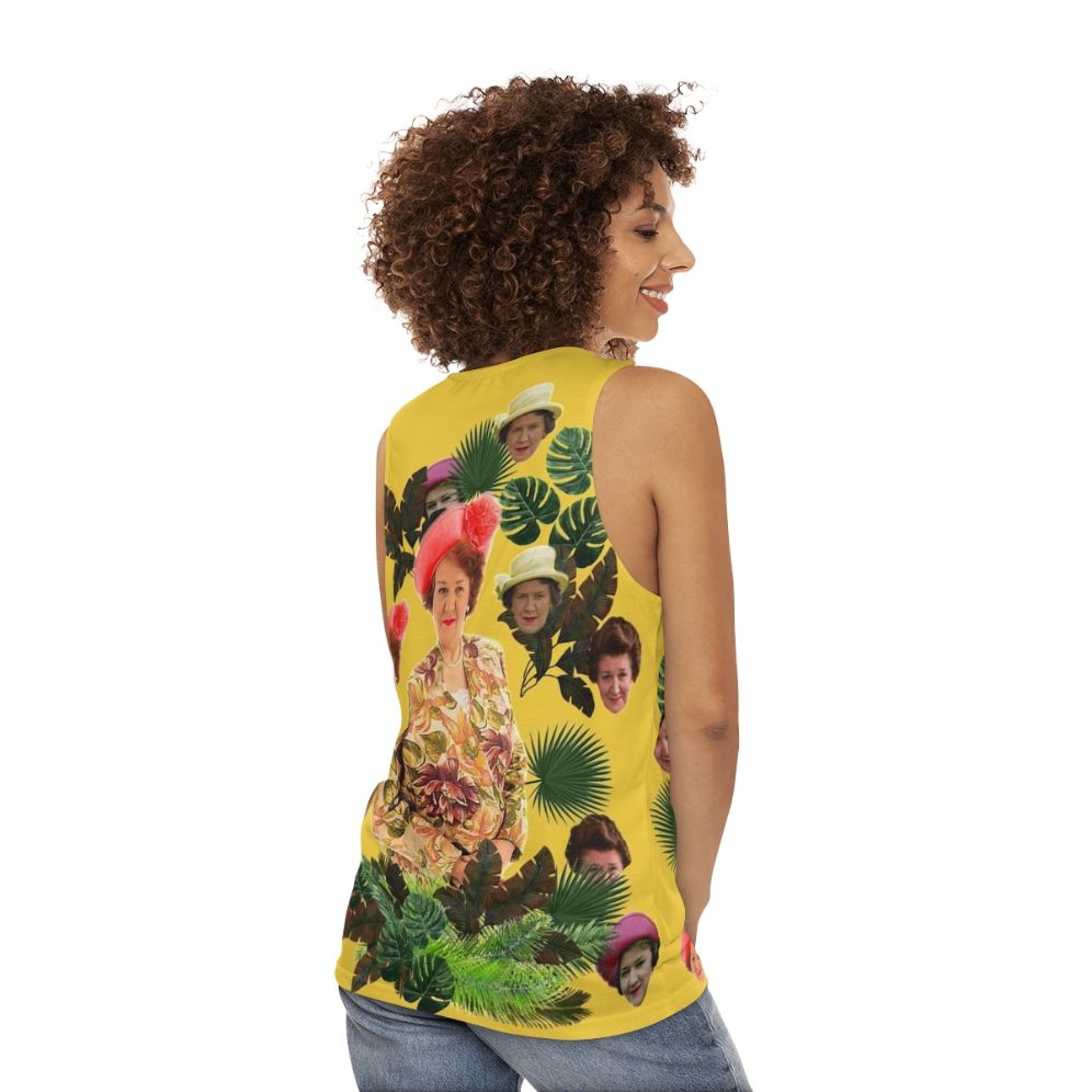 Hyacinth Bucket Bloomin' Unisex Tank Top - women back