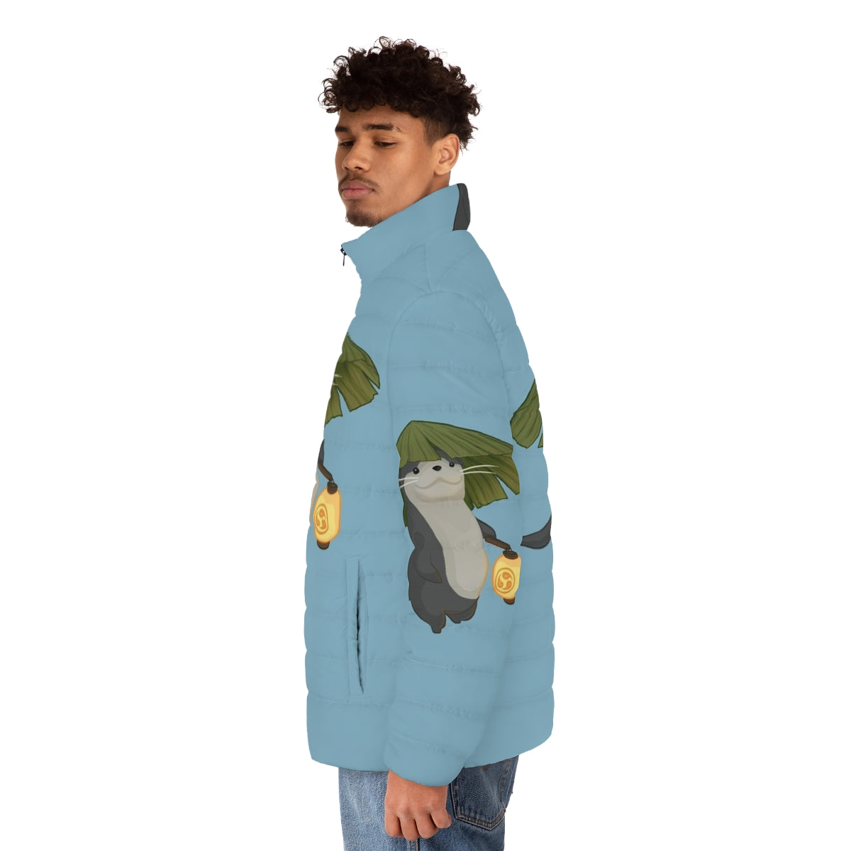 Odder Otter Puffer Jacket, FFXIV inspired minion apparel - men side left