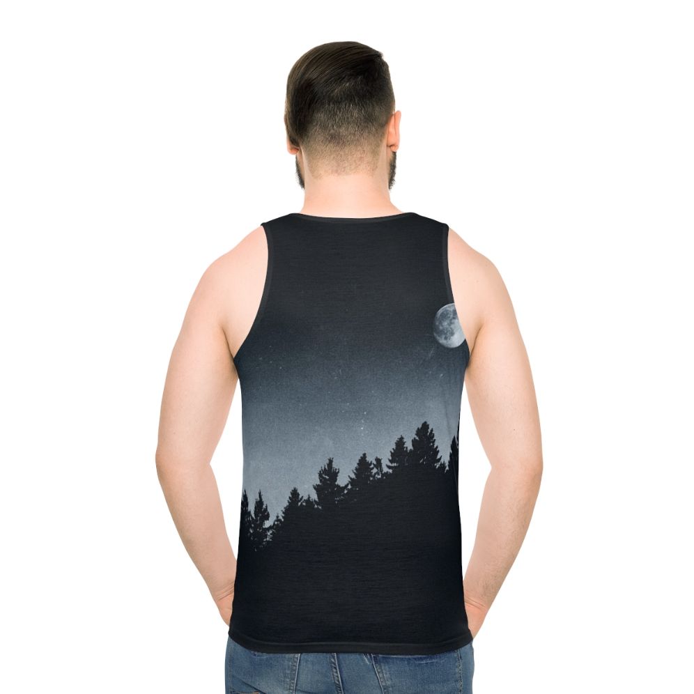 Unisex Under Moonlight Nature Tank Top - men back