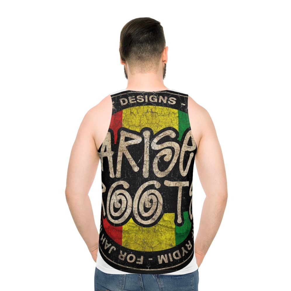 Vintage reggae unisex tank top - men back