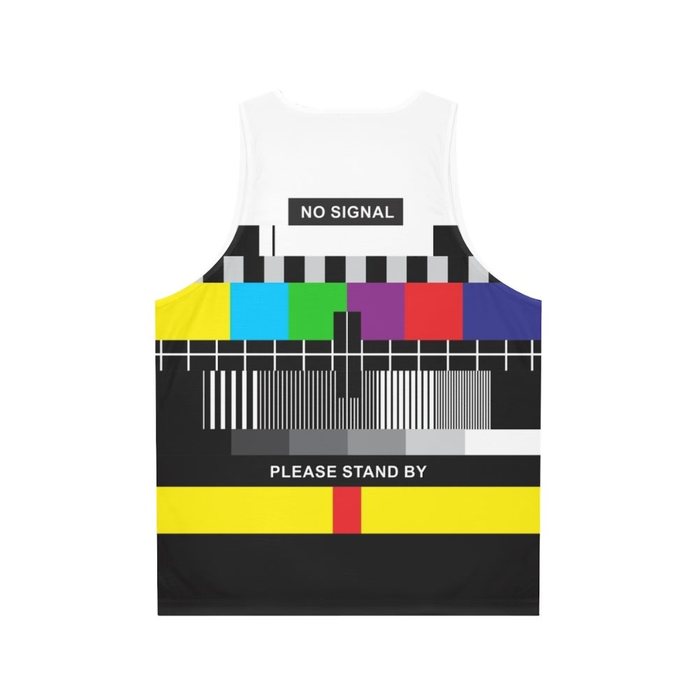 Retro TV No Signal Unisex Tank Top - Back