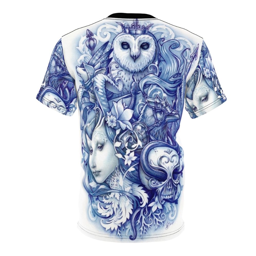 Mystical fairytale inspired graphic print on a high-quality t-shirt - Back