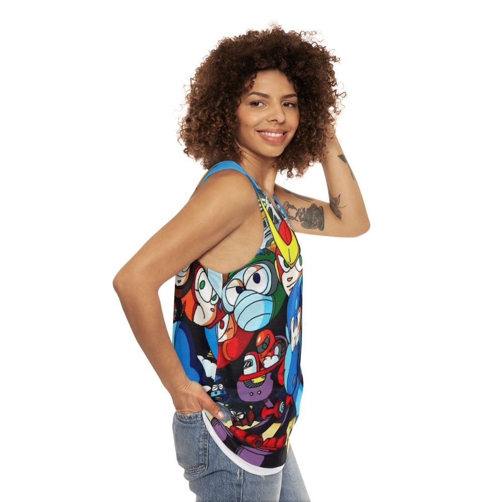 Mega Man 2 inspired unisex tank top - women side