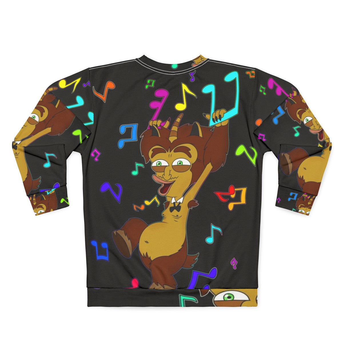 Big Mouth Maury Music Sweatshirt featuring hormone monster and adolescent animation - Back