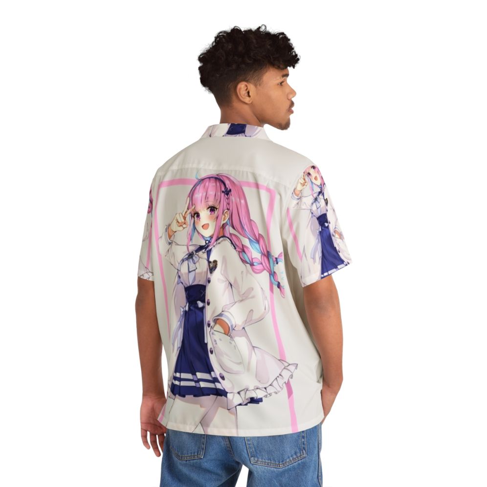 Minato Aqua Hololive VTuber Hawaiian Shirt - People Back