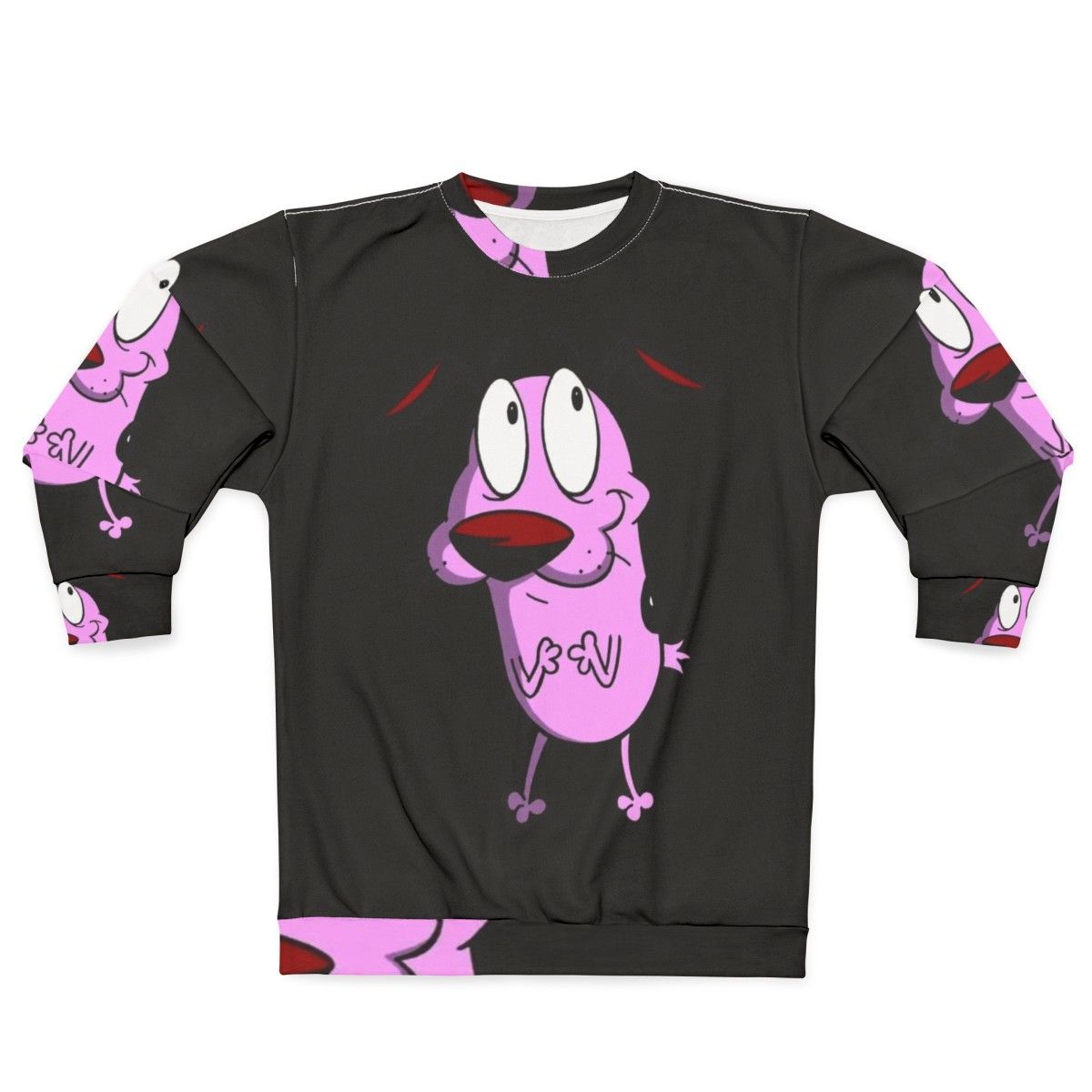 Courage the Cowardly Dog Sweatshirt with Anthropomorphic Dog