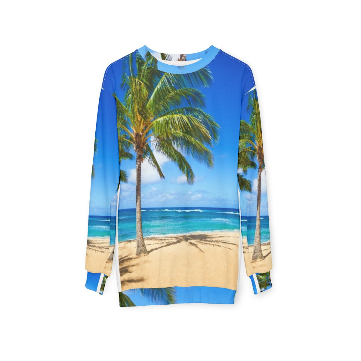 Tropical palm trees sweatshirt design - hanging