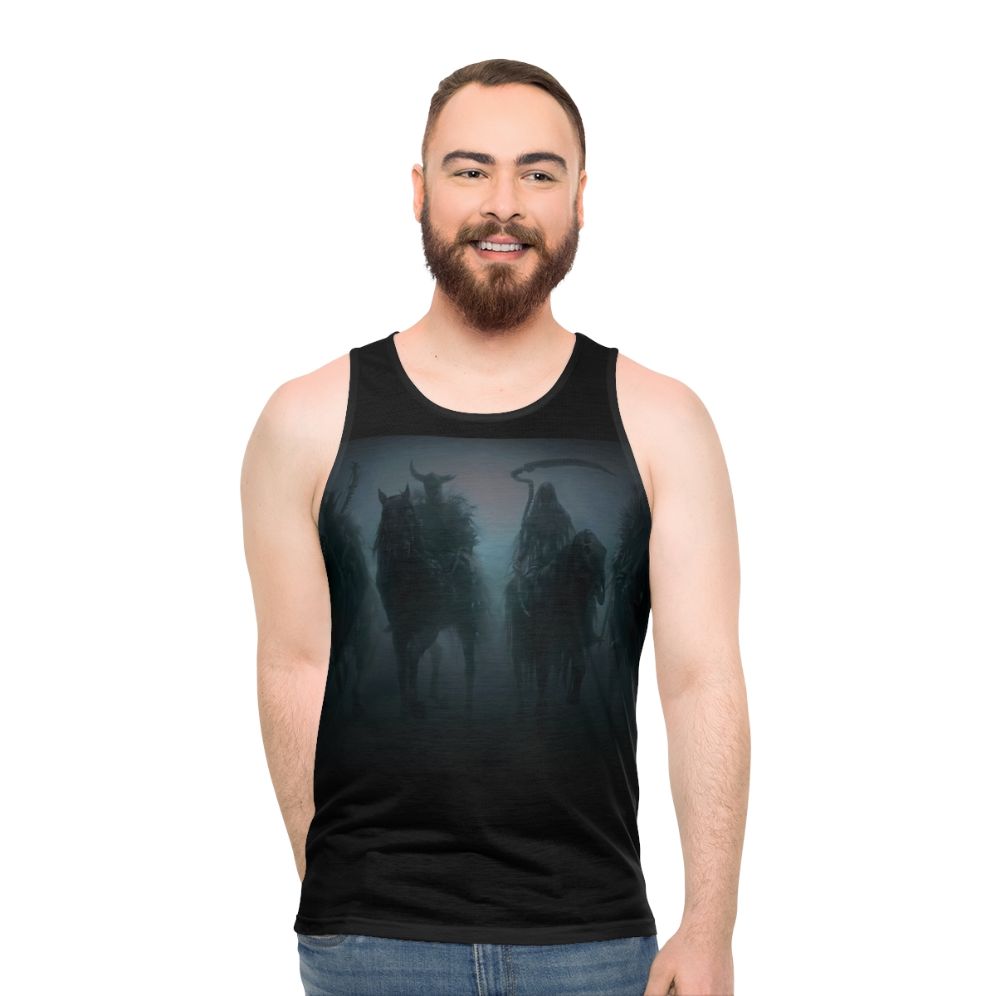 The Dead Unisex Tank Top with Apocalyptic Graphic - men