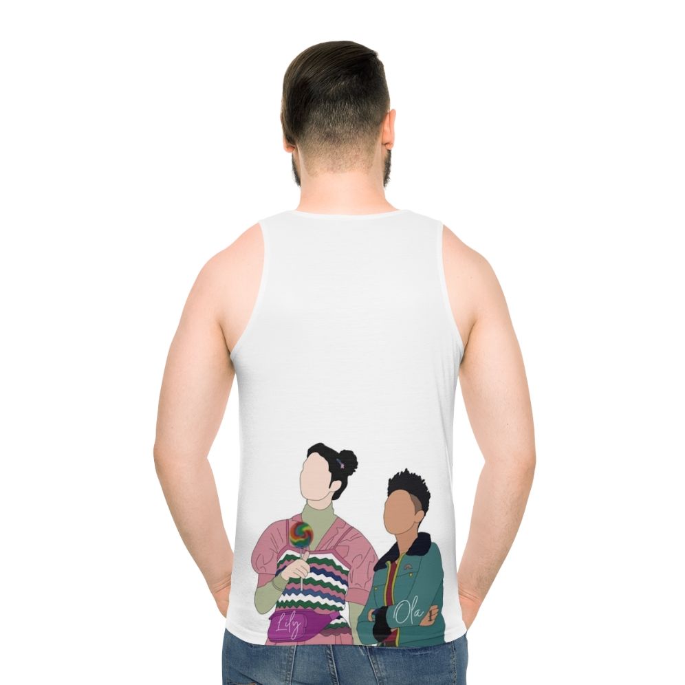 Sex Education Lily and Ola Unisex Tank Top - men back