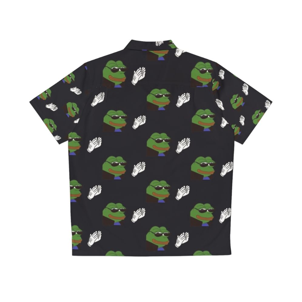 Ez Clap Hawaiian Shirt with Rare Pepe Design - Back