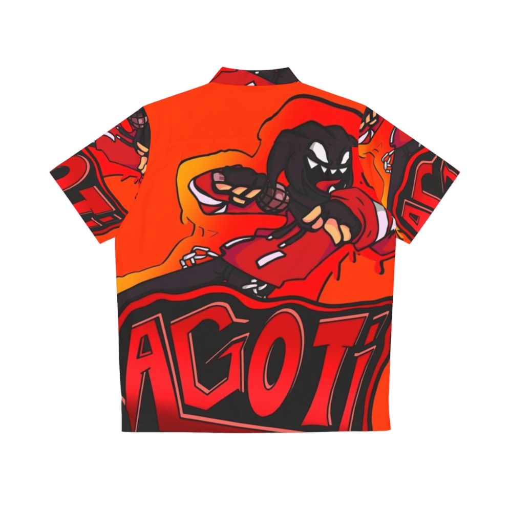 Agoti FNF Mod Character Graffiti Hawaiian Shirt - Back