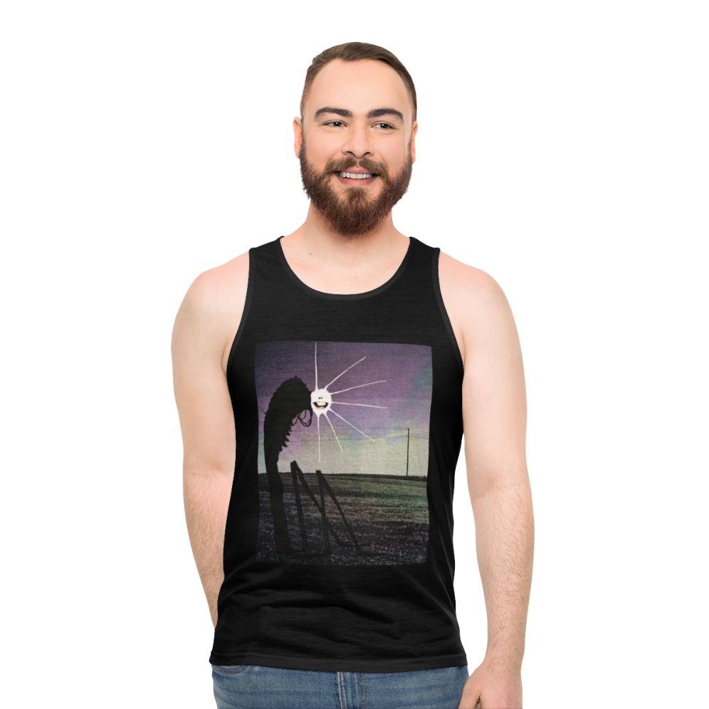 Unisex tank top with highway design graphic - men