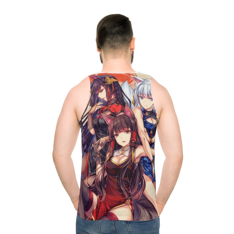 Sakura Sisters Anime Unisex Tank Top - men back