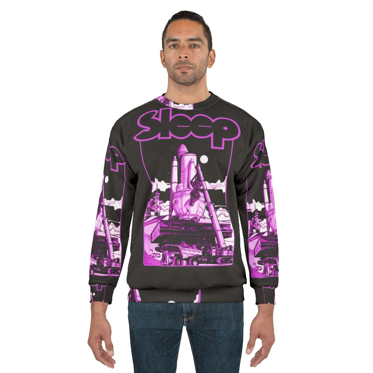 Stoner Metal Sleep Band Sweatshirt with Dopesmoker Album Art - men