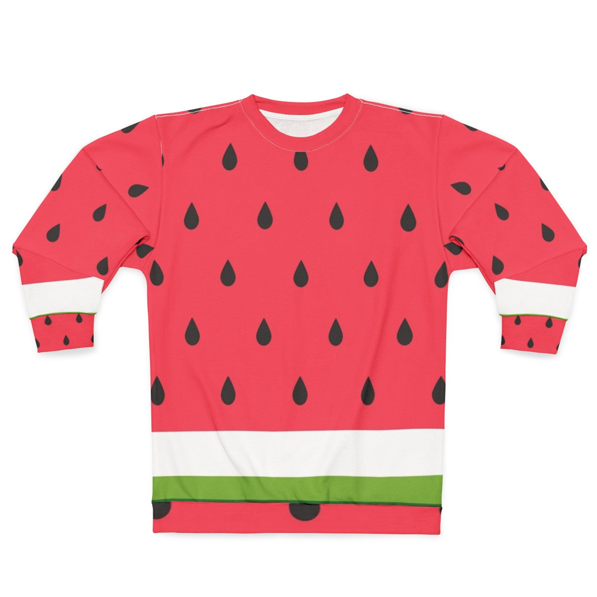 Watermelon abstract sweatshirt with vibrant fruit graphic design