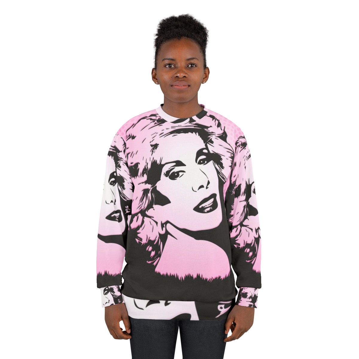 Joan Rivers Pop Art Sweatshirt featuring a vibrant portrait of the iconic comedian - women