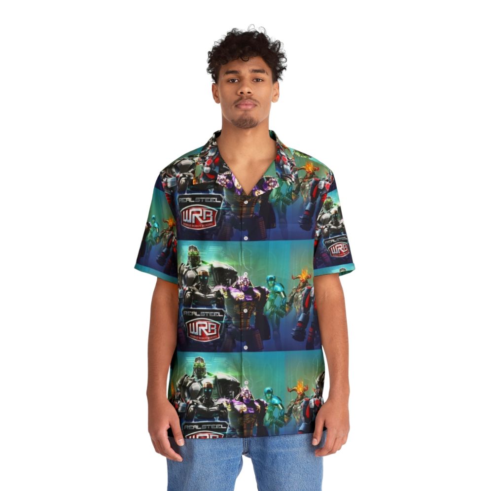 Real Steel Hawaiian Shirt for Gamers - People Front