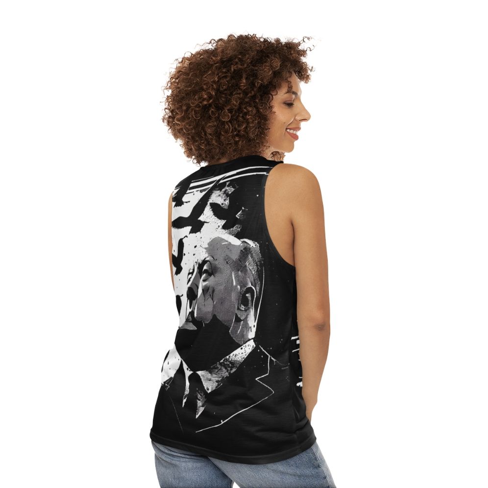 Classic Alfred Hitchcock Unisex Tank Top - women back