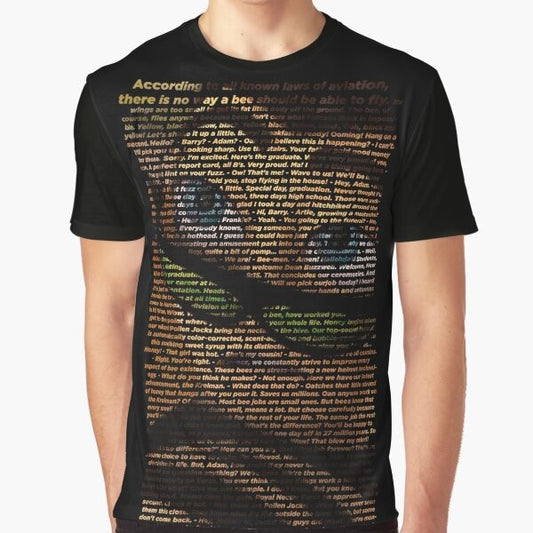 Bee Movie Script Graphic T-Shirt with High-Quality, Readable Text