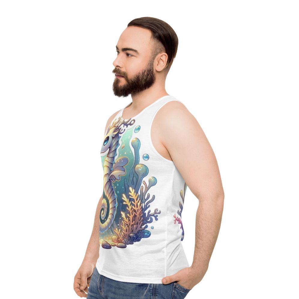 Unisex tank top featuring enchanting fantasy animals - men side