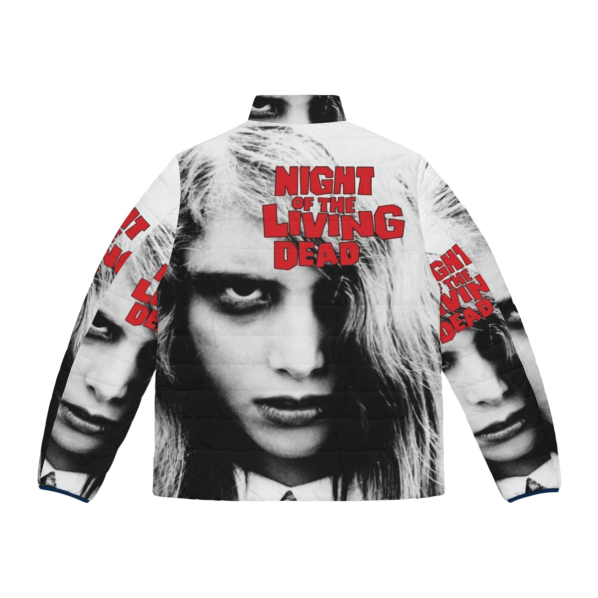 Night of the Living Dead Zombie Girl Puffer Jacket - Back