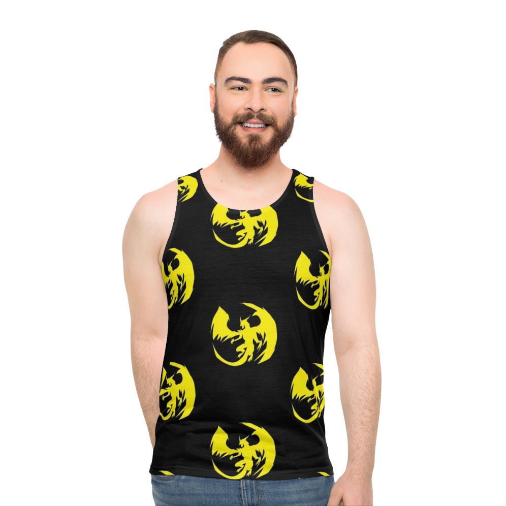 Unisex yellow dragon legendary animal mythical creature tank top - men