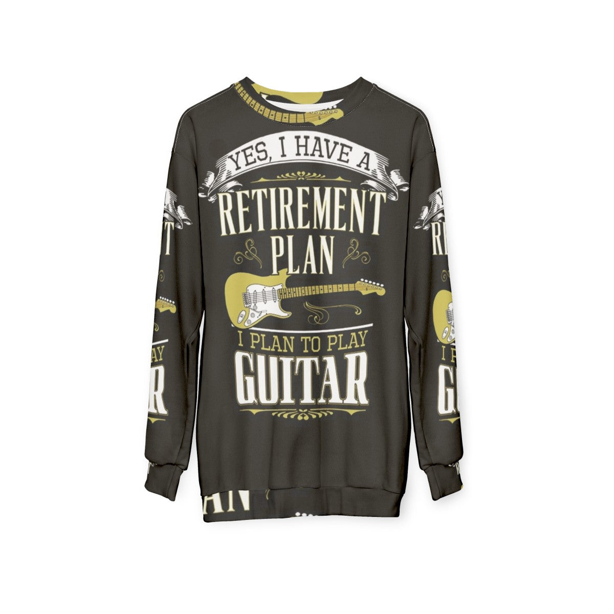 Vintage Guitar Retirement Plan Sweatshirt - hanging