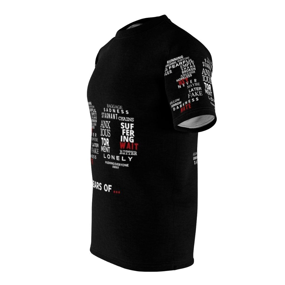 Premium AOP T-shirt inspired by NF's music and lyrics - men left