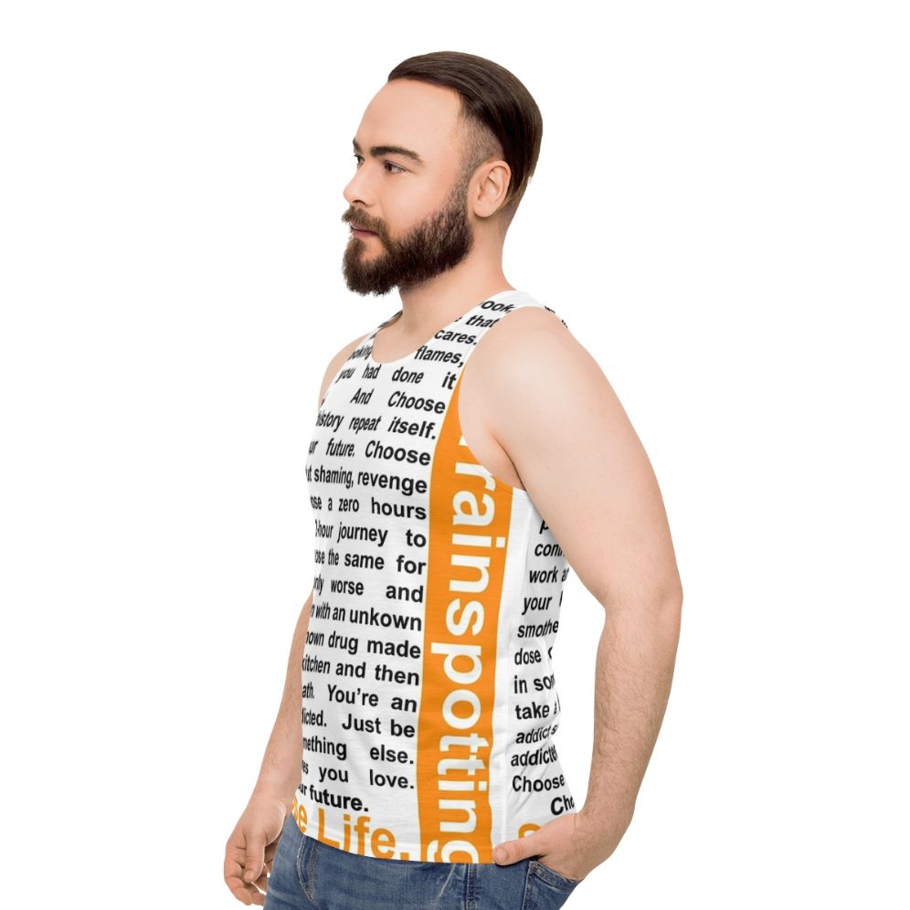 Trainspotting "Choose Life" Unisex Tank Top - men side