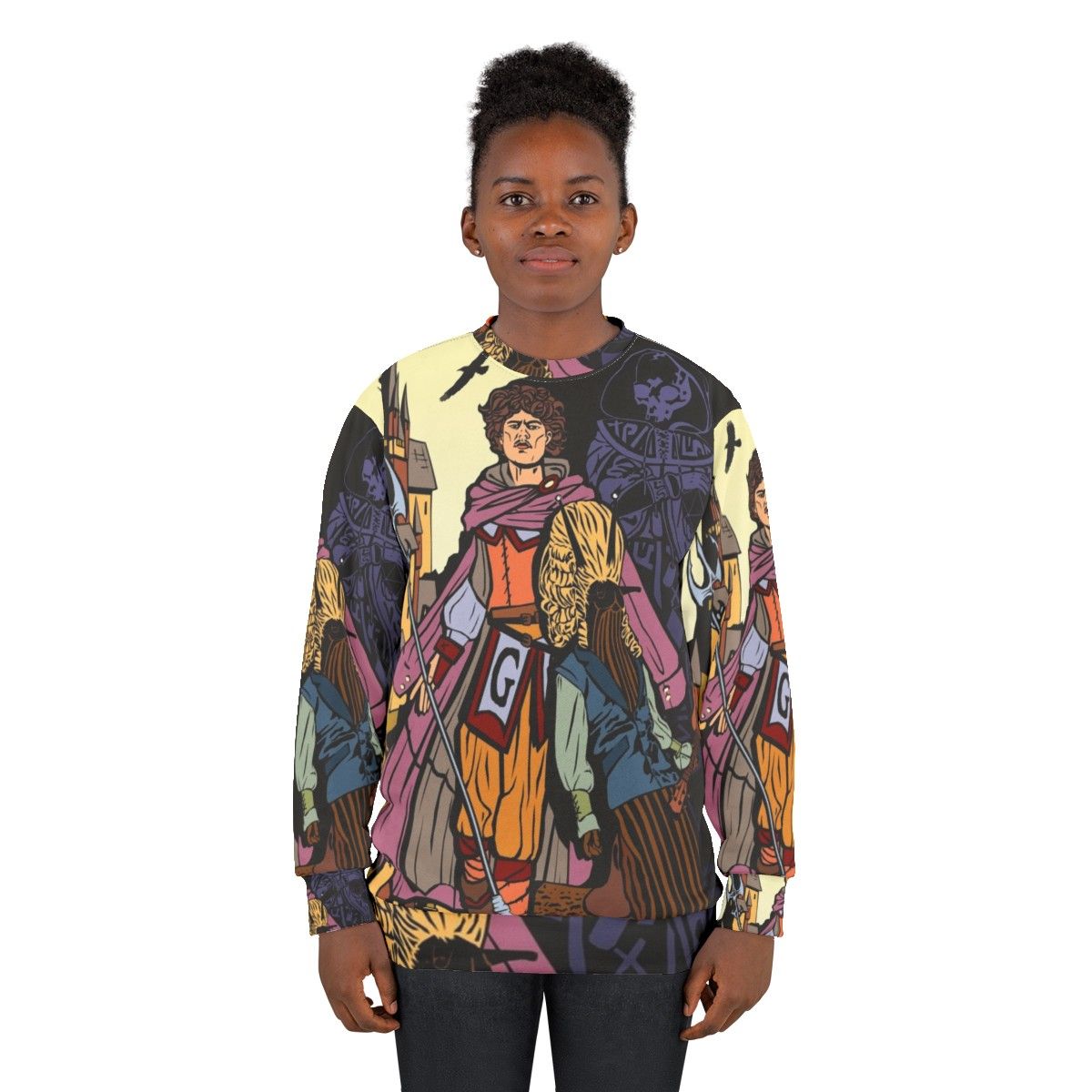 Dungeons and Dragons Sweatshirt with Dragon Shadows Design - women