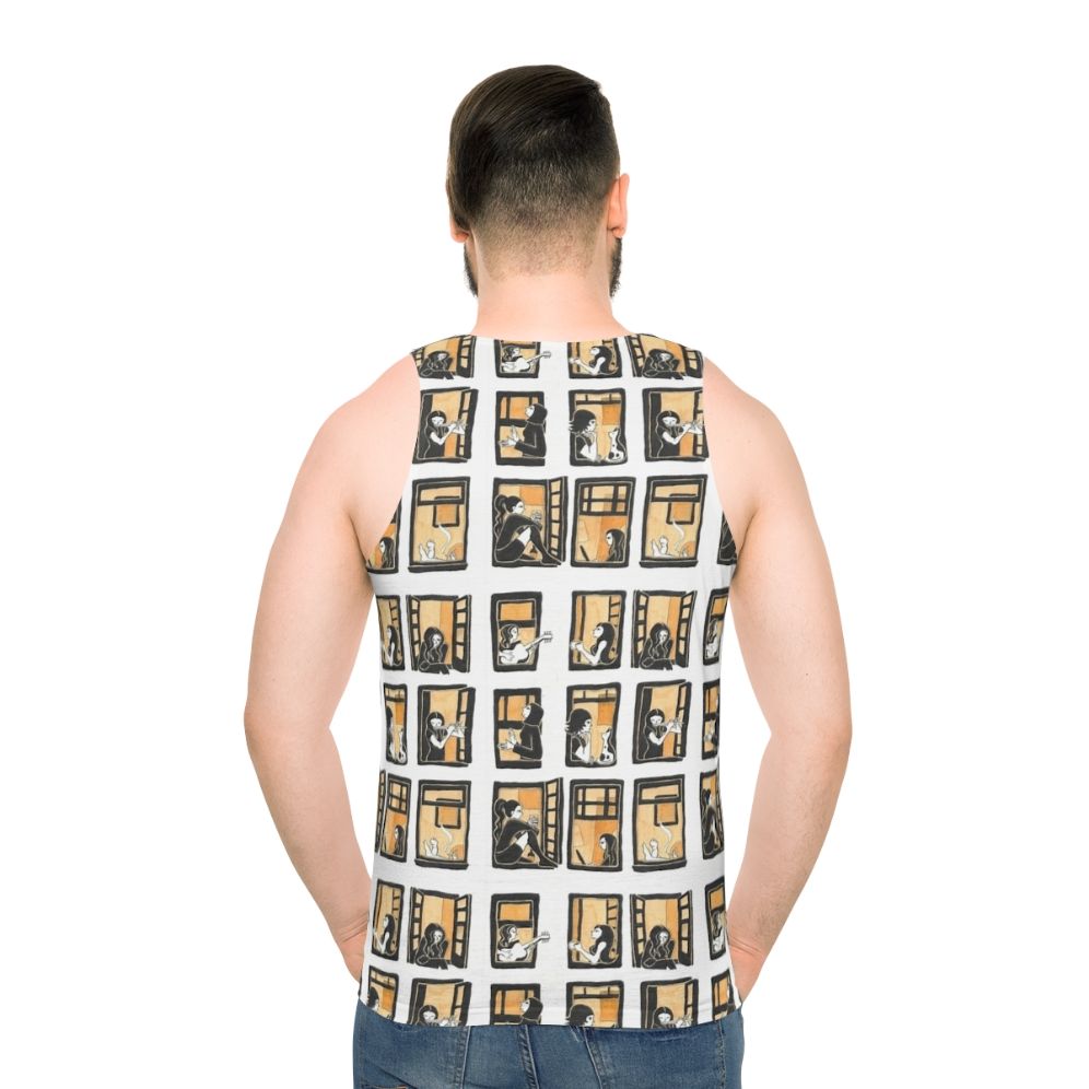 Windows themed unisex tank top - men back