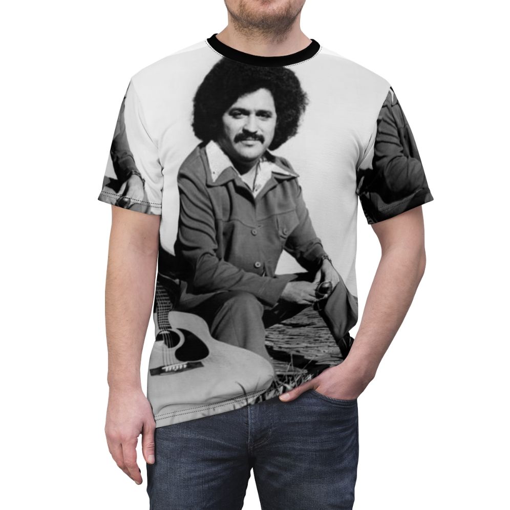 Freddy Fender inspired t-shirt featuring a vintage, classic design for music lovers - men front