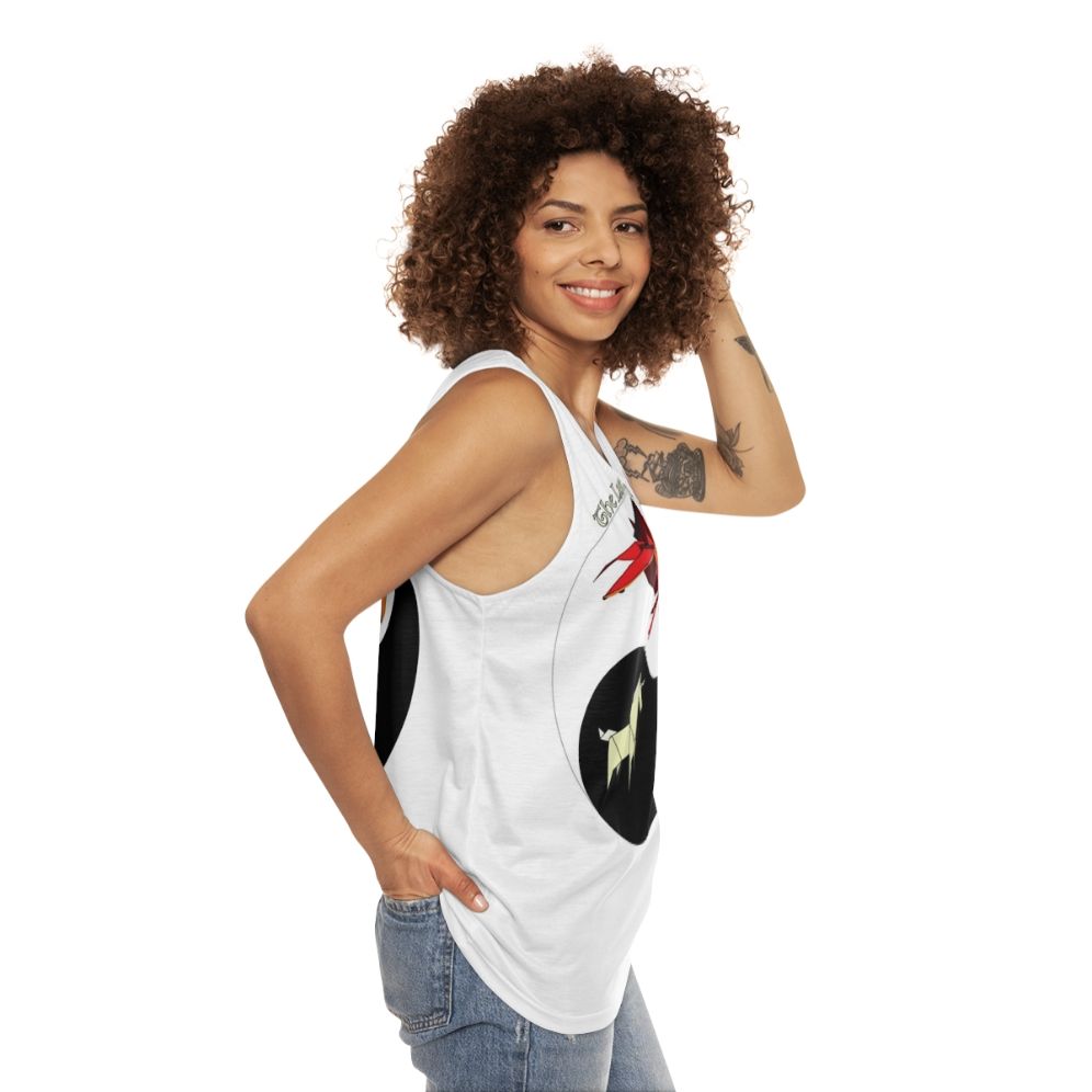 The Last Unicorn Yin Yang Origami Tank Top - women side