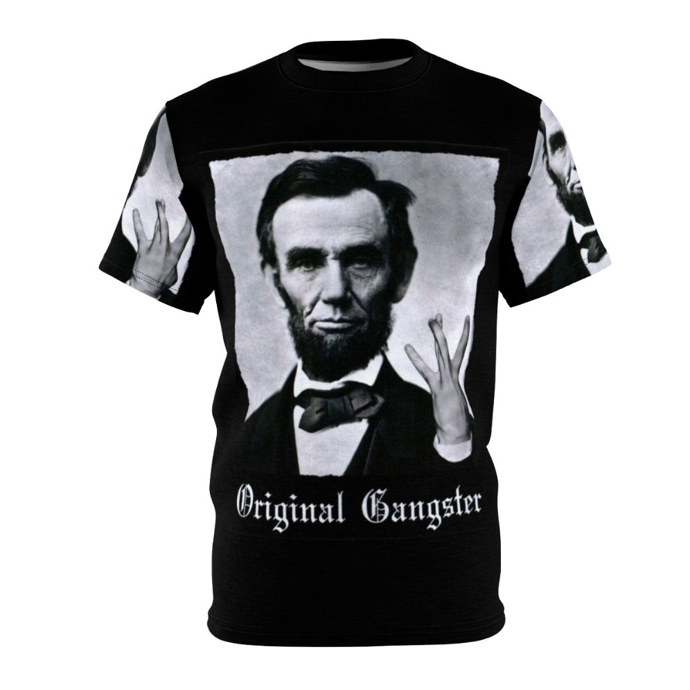 Vintage-inspired Abraham Lincoln original gangster graphic t-shirt