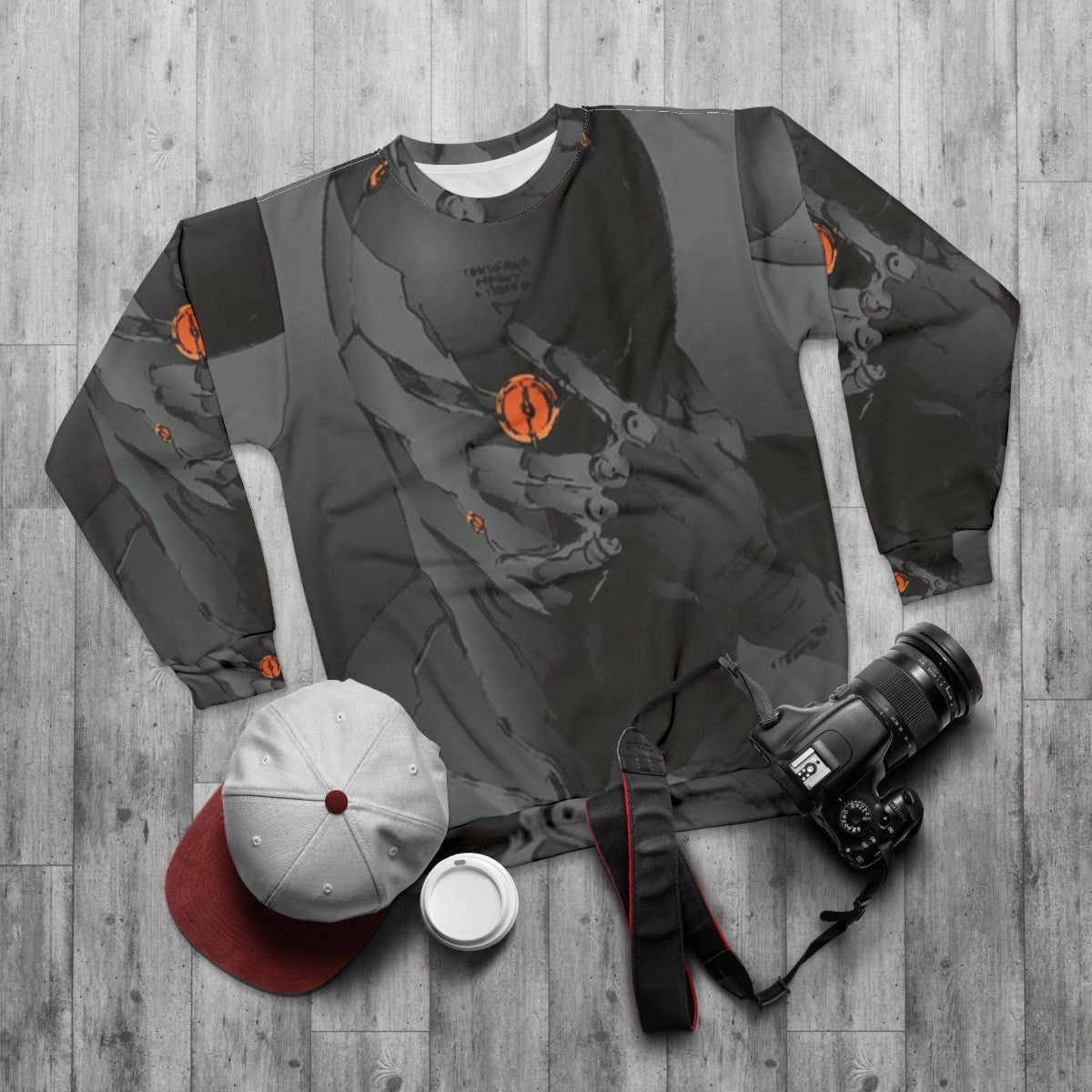 Gray Fox Sweatshirt - Metal Gear Solid Inspired Gaming Apparel - flat lay