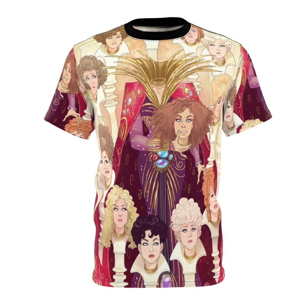 Retro AOP t-shirt featuring Princess Mombi from the 1980s fantasy film Return to Oz