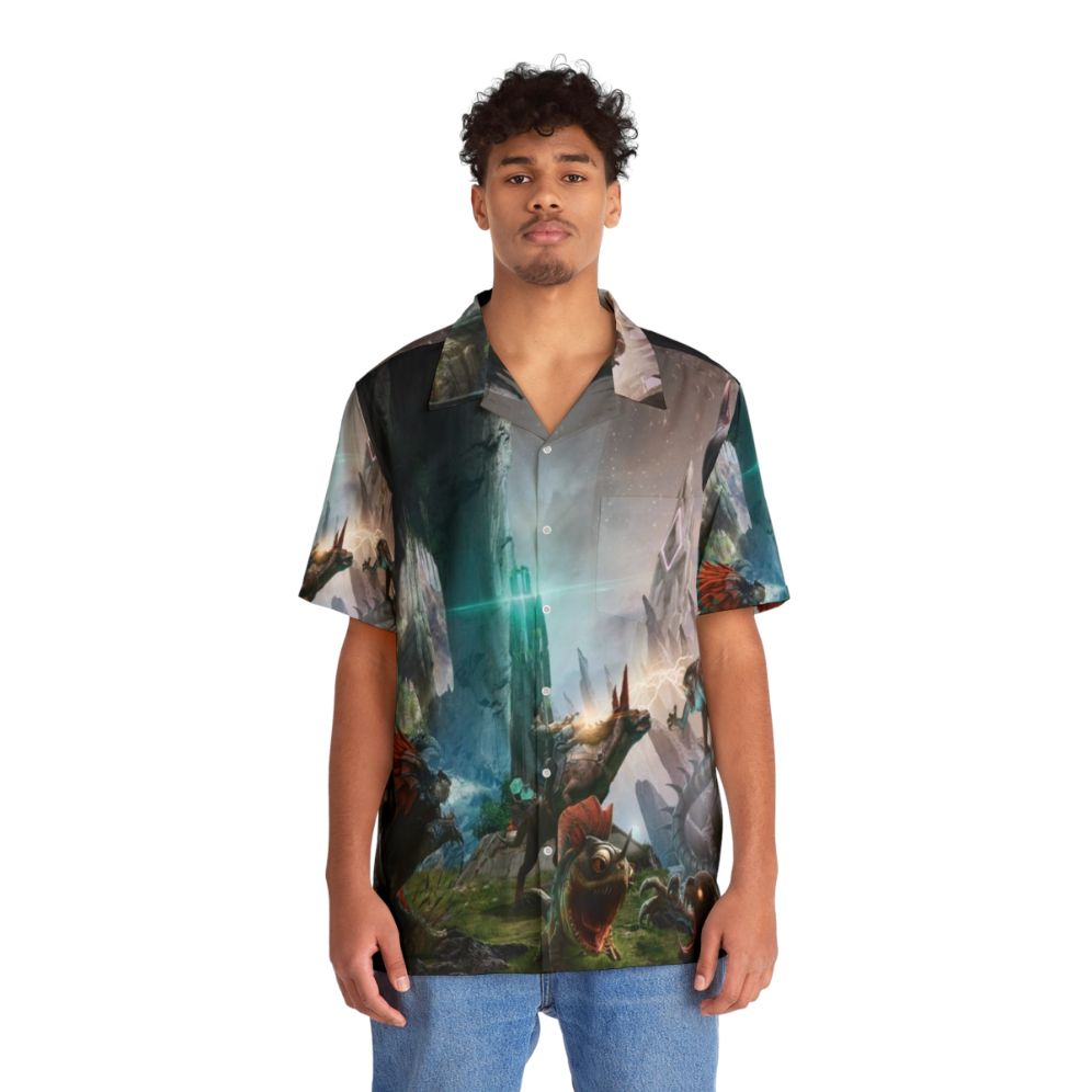 Ark Survival Evolved Dino Fight Hawaiian Shirt - Lifestyle