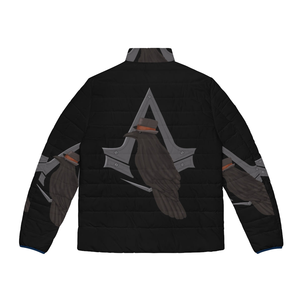 Assassin's Creed Syndicate Puffer Jacket featuring the iconic Rooks symbol - Back