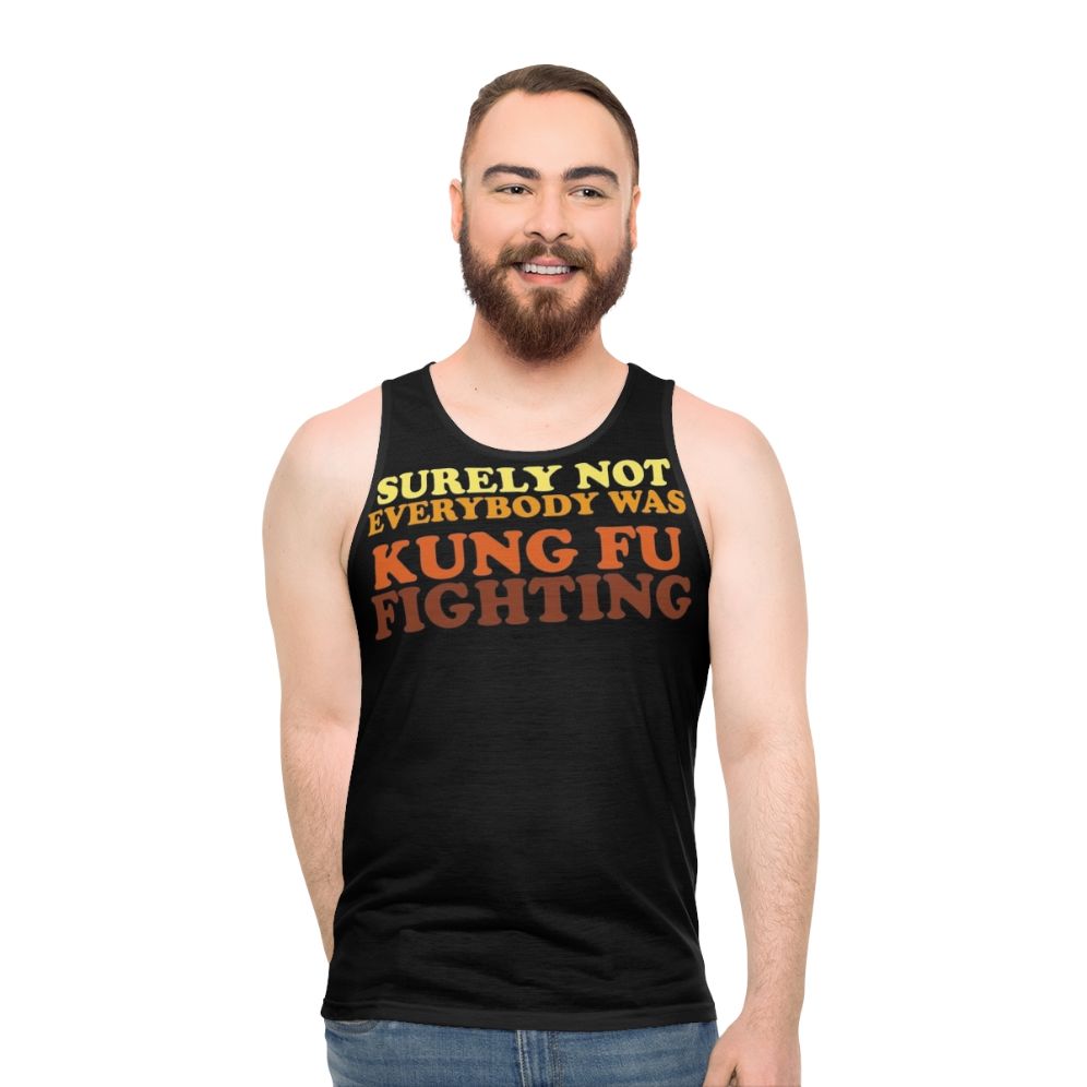 Unisex tank top with "Kung Fu Fighting" graphic - men