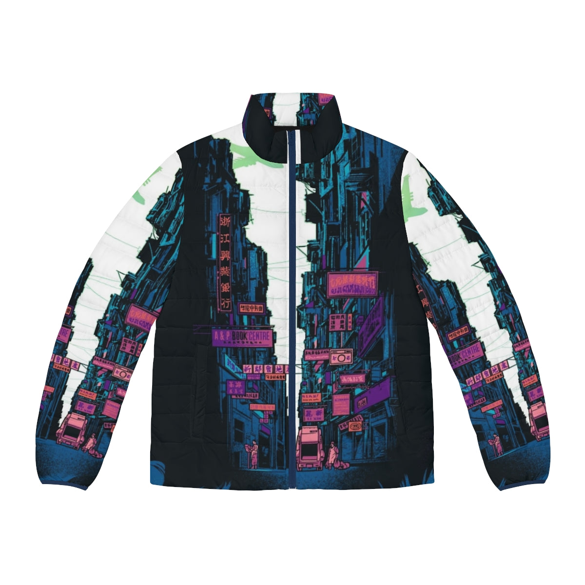 Ghost in the Shell GITS Mondo 1 Puffer Jacket with cyberpunk anime and tech inspired design