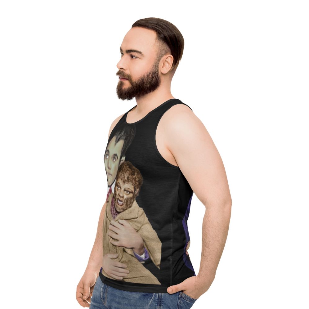 Vintage Eddie and the Werewolf Unisex Tank Top - men side