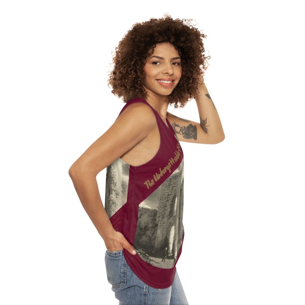 Unisex U2 tank top with "A Fire In Slane" design - women side