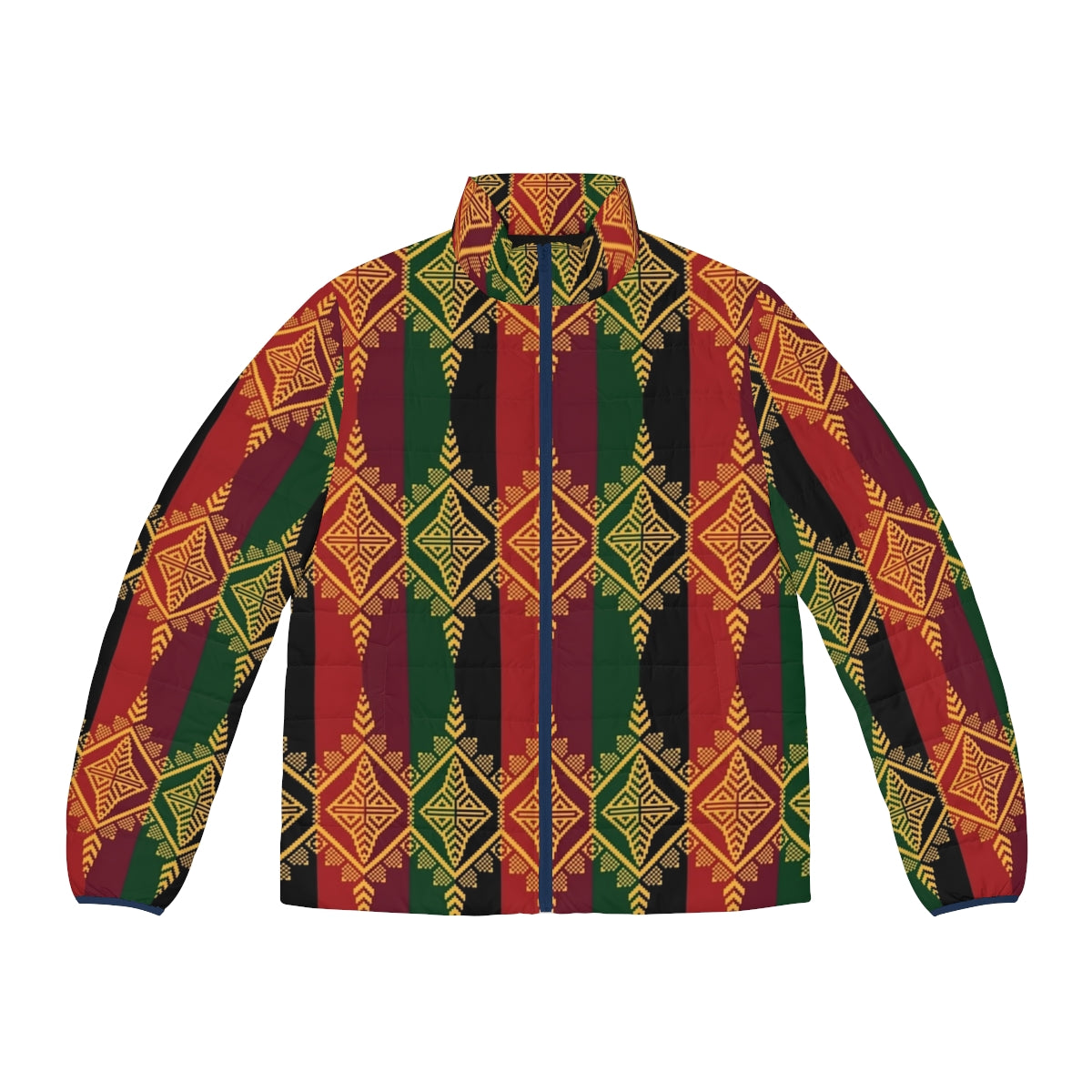 Ethnic Filipino Tribal Pattern Inaul Puffer Jacket