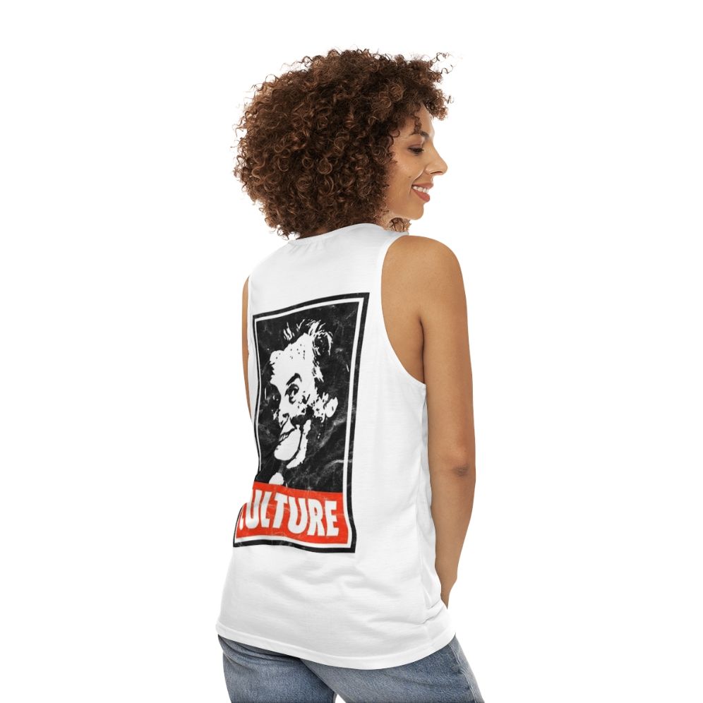 Sir Les Culture Distressed Unisex Tank Top - women back