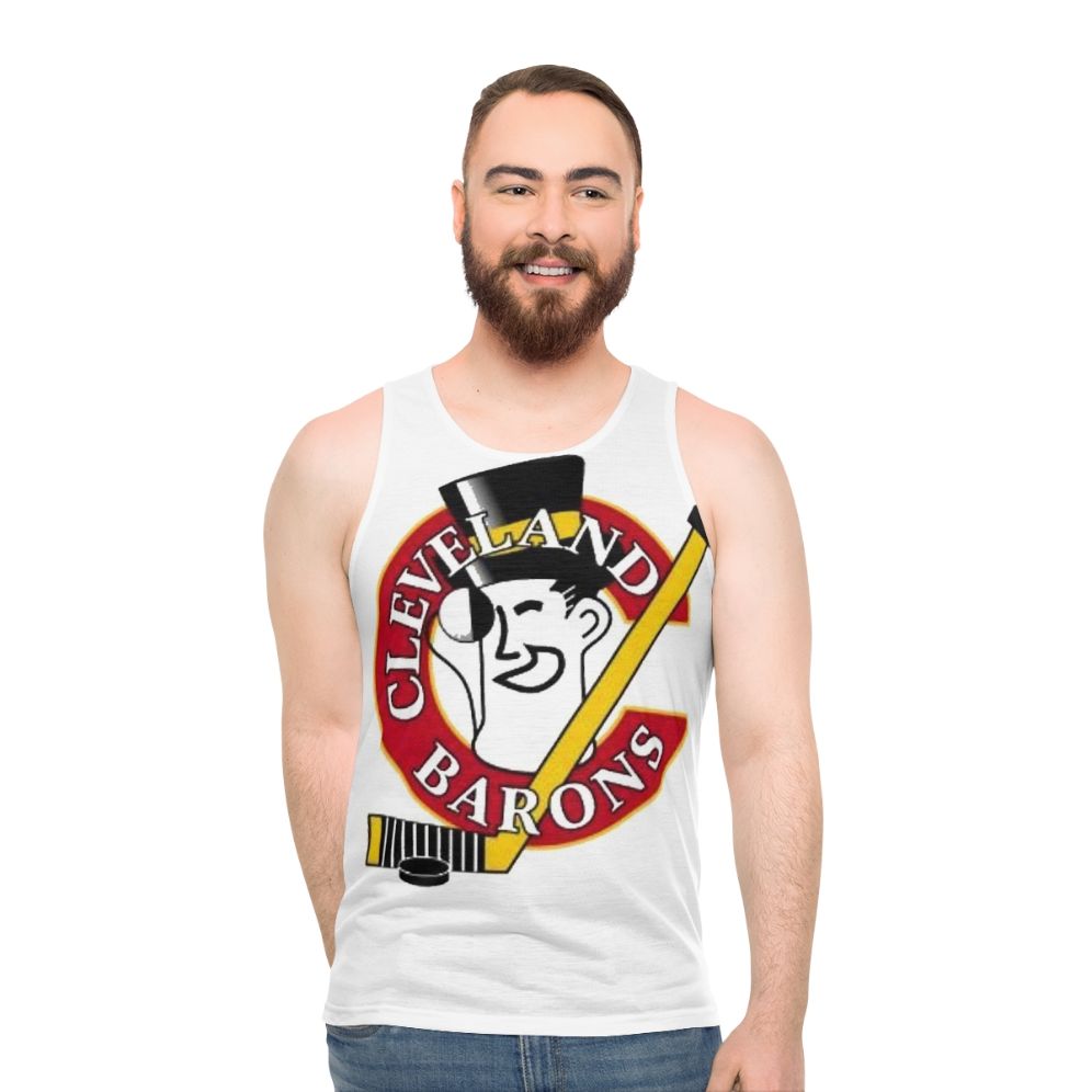 Vintage Cleveland Barons Retro Hockey Unisex Tank Top - men