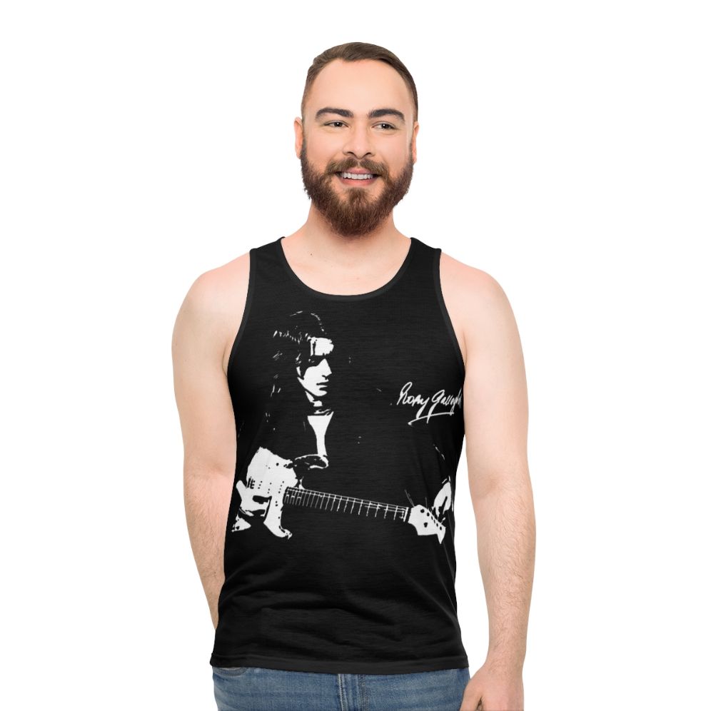 Rory Gallagher left-handed guitarist unisex tank top - men