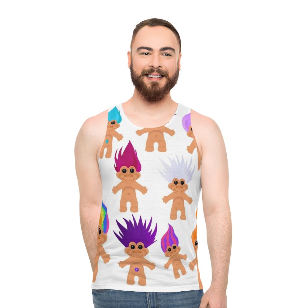 Trendy 90s Troll Doll Unisex Tank Top - men