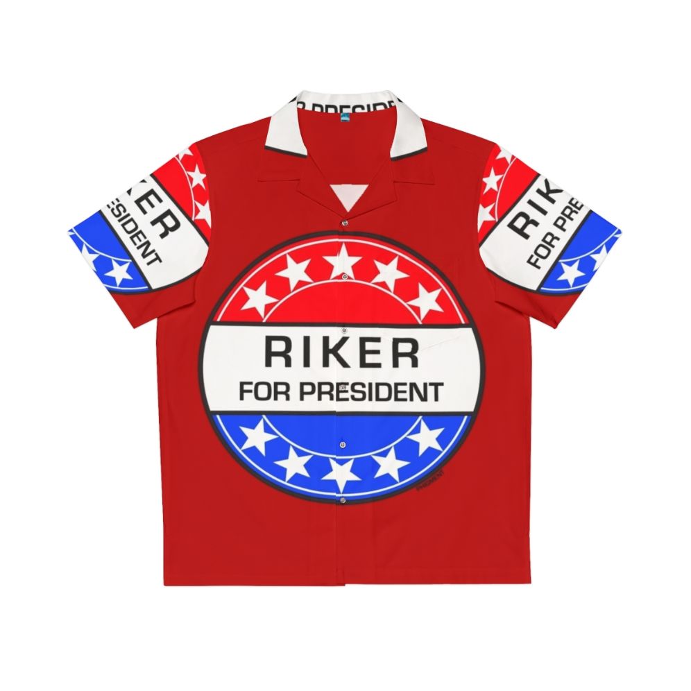 Star Trek Inspired Hawaiian Shirt with Riker for President Design